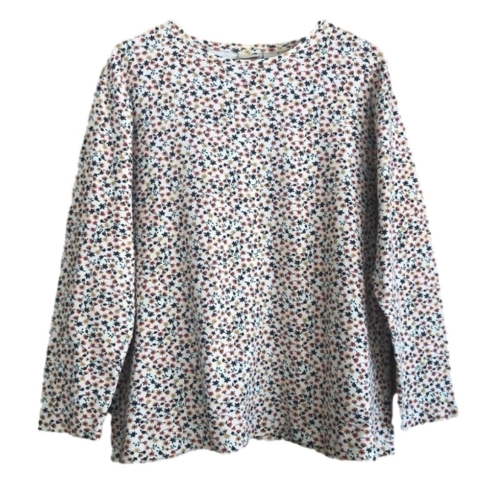 𝅺Falls Creek earth tone floral cotton top plus size 1X